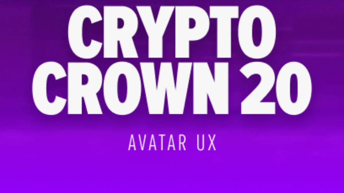 Giao diện trò chơi slot Crypto Crown 20 với các biểu tượng tiền điện tử và trái cây neon rực rỡ