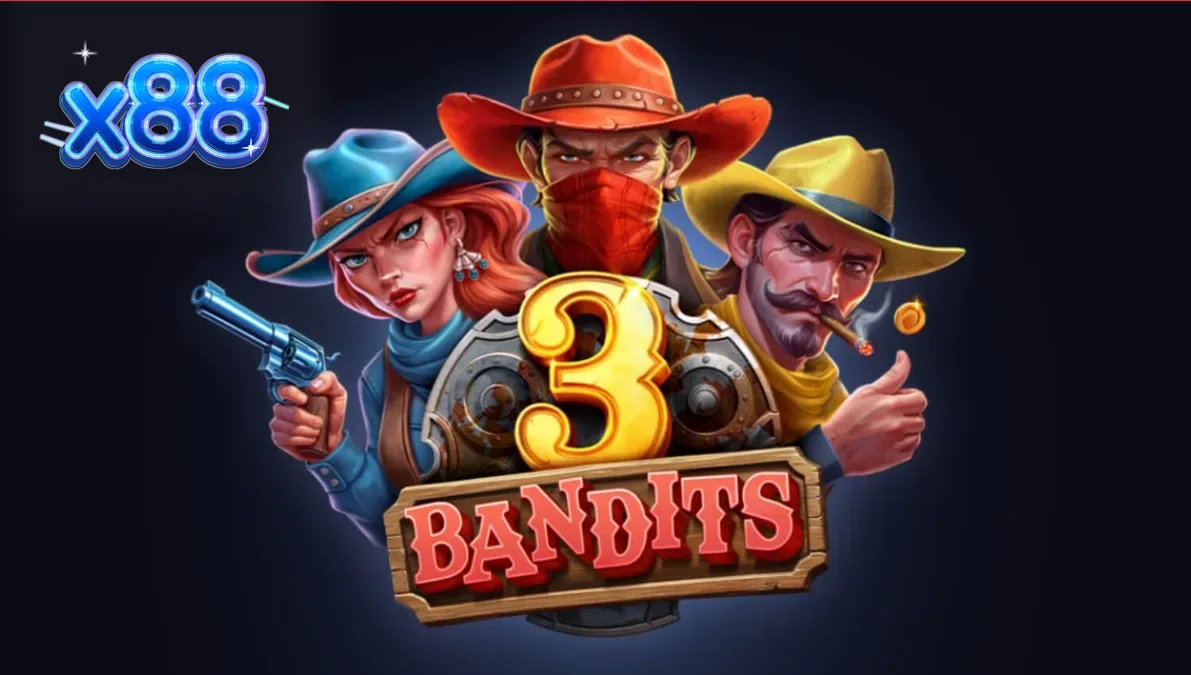 Giao diện trò chơi 3 Bandits với các biểu tượng miền Tây và Bandit Meter